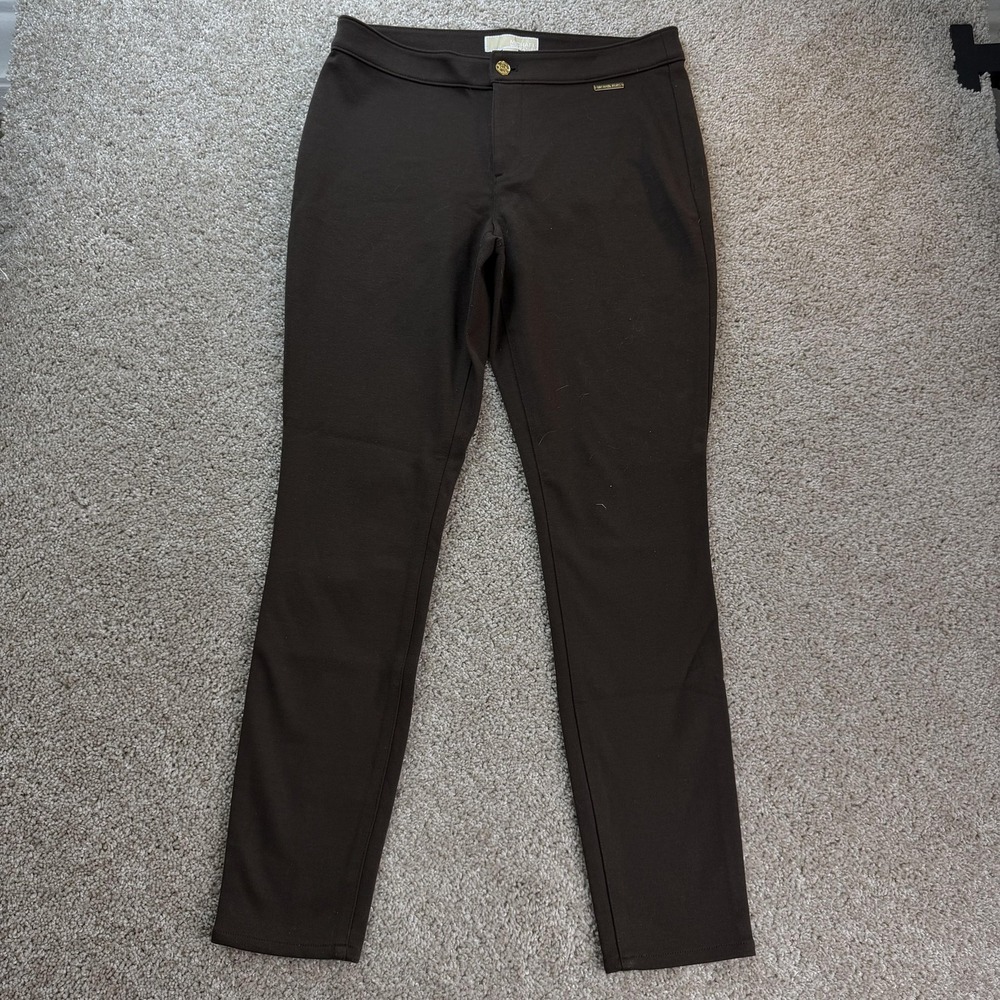 MICHAEL Michael Kors Jegging Pants Womens 8 Brown Ponte Slim Stretch Pull On